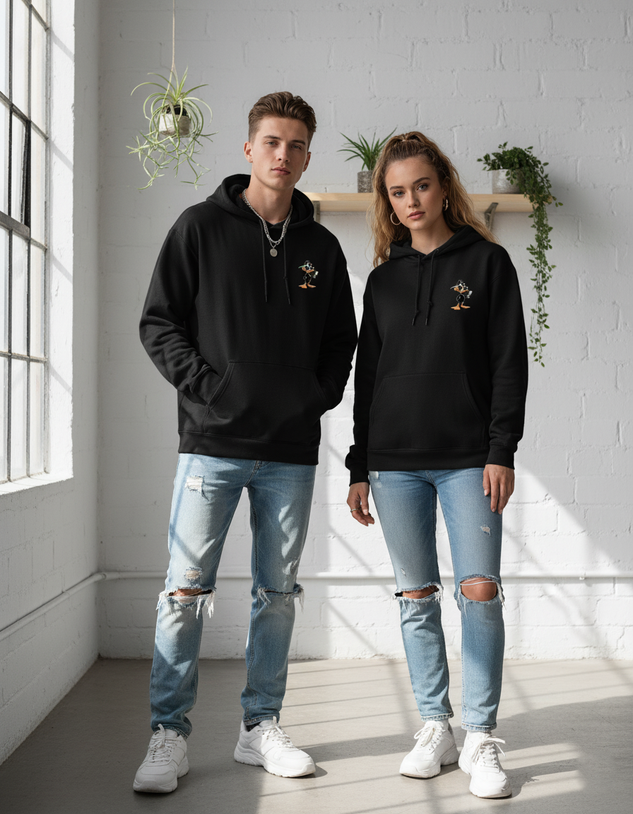 Daffy Duck Attitude Men's Oversized Hoodie