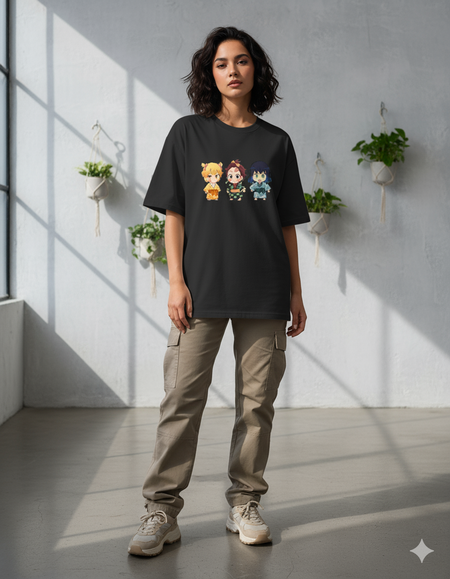 Demon Slayer Trio - Oversized T-Shirt