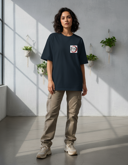 Nezuko in a Basket – Demon Slayer Oversized T-Shirt