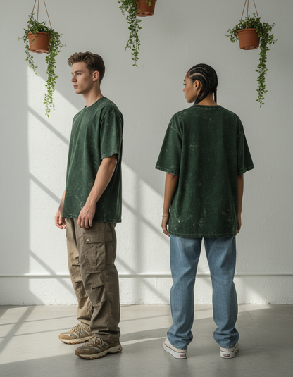 Unisex Acid Washed Oversized Tee