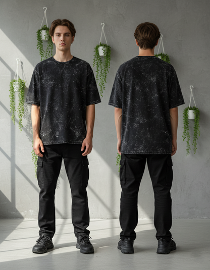 Unisex Acid Washed Oversized Tee