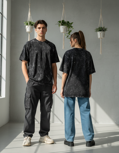 Unisex Acid Washed Oversized Tee