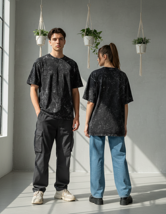 Unisex Acid Washed Oversized Tee