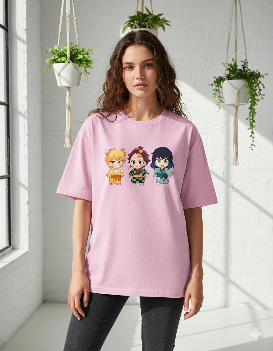 Demon Slayer Trio - Oversized T-Shirt