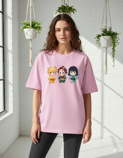Demon Slayer Trio - Oversized T-Shirt